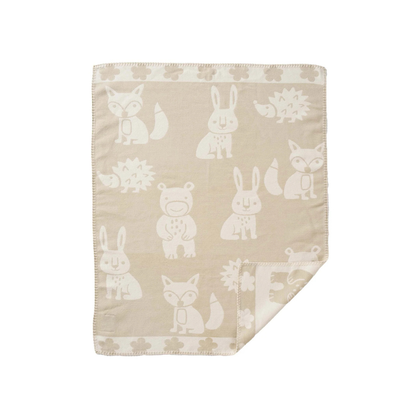 Cradle blanket organic cotton - 70x90cm - Smile - Forest Animals - Klippan