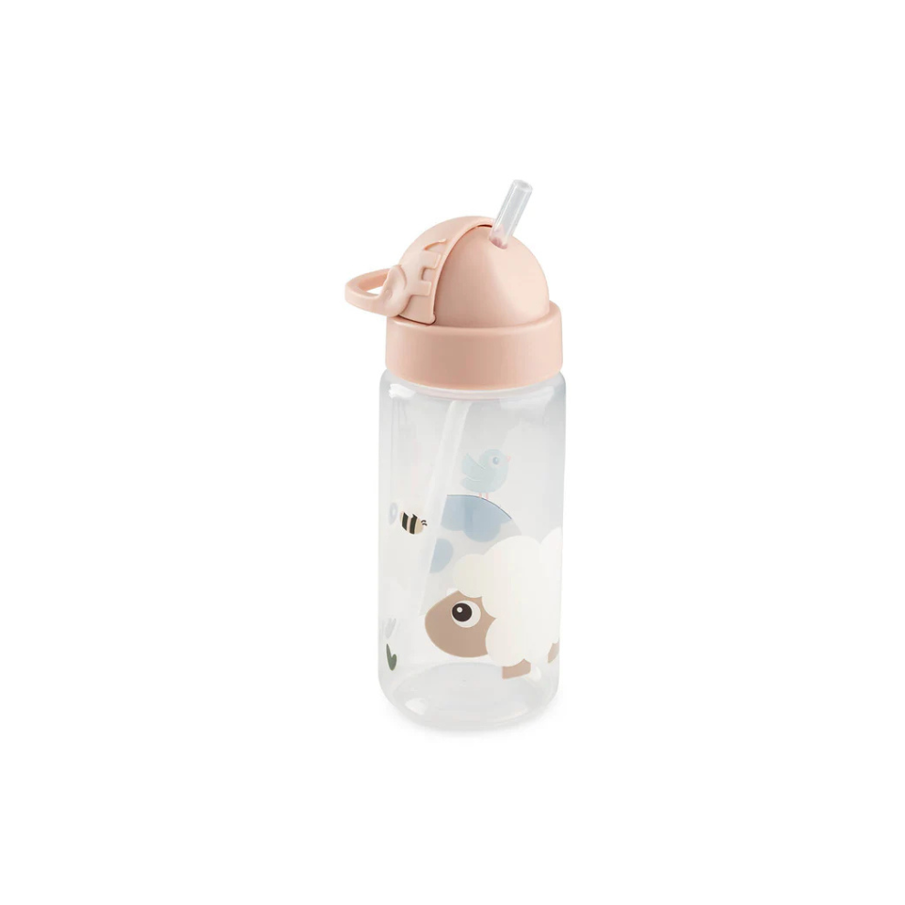 Drinkfles met rietje - Straw bottle - Tiny farm - Powder - 350 ml - Done by Deer - productfoto - afbeelding 3
