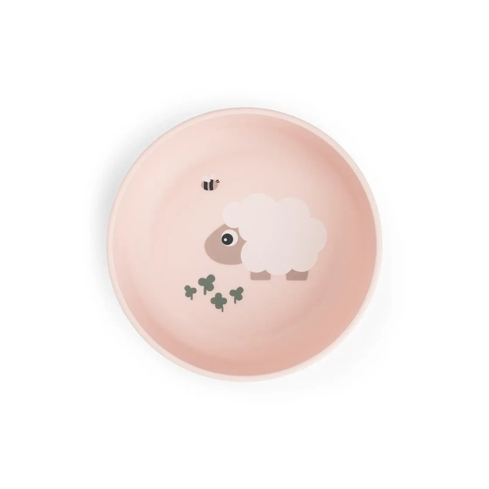 Anti-slip bowl - Foodie bowl - 0+ months - Tiny farm - Powder - Done by Deer