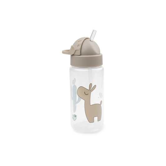 Trinkflasche mit Strohhalm – Straw bottle – Tiny Farm – Sand/Lalee – 350 ml – Done by Deer