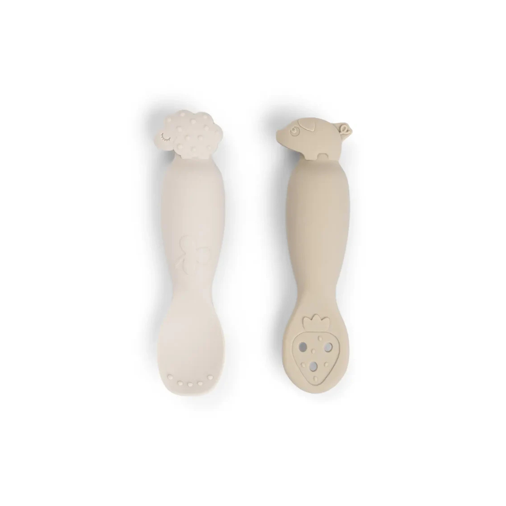 Oefen lepelset - Learning spoon set - Tiny farm - Sand - Done by Deer - productfoto