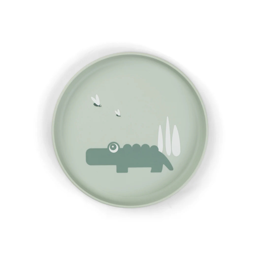 Anti-slip plate - Foodie plate - Croco - Green - Done by Deer