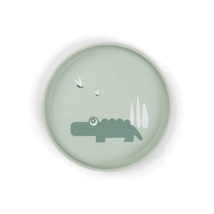 Anti-slip plate - Foodie plate - Croco - Green - Done by Deer