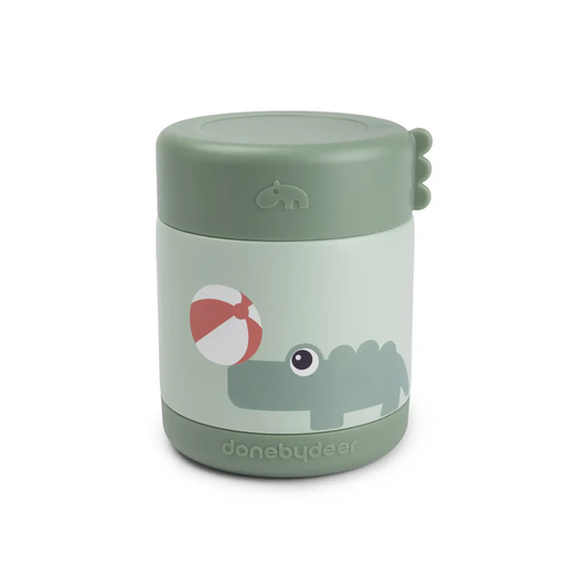 Thermo-Essensbehälter - Insulated food jar - Playground - Croco/Green - 300 ml - Done by Deer