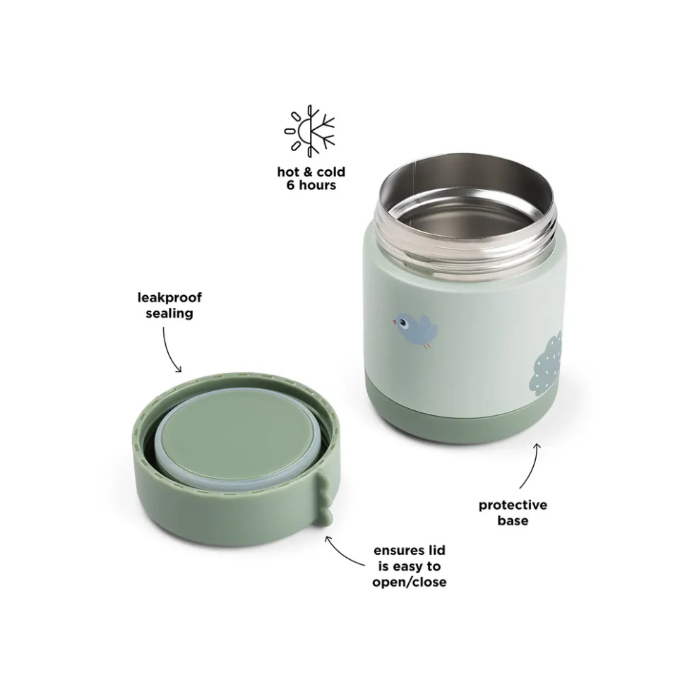 Thermo-Essensbehälter - Insulated food jar - Playground - Croco/Green - 300 ml - Done by Deer