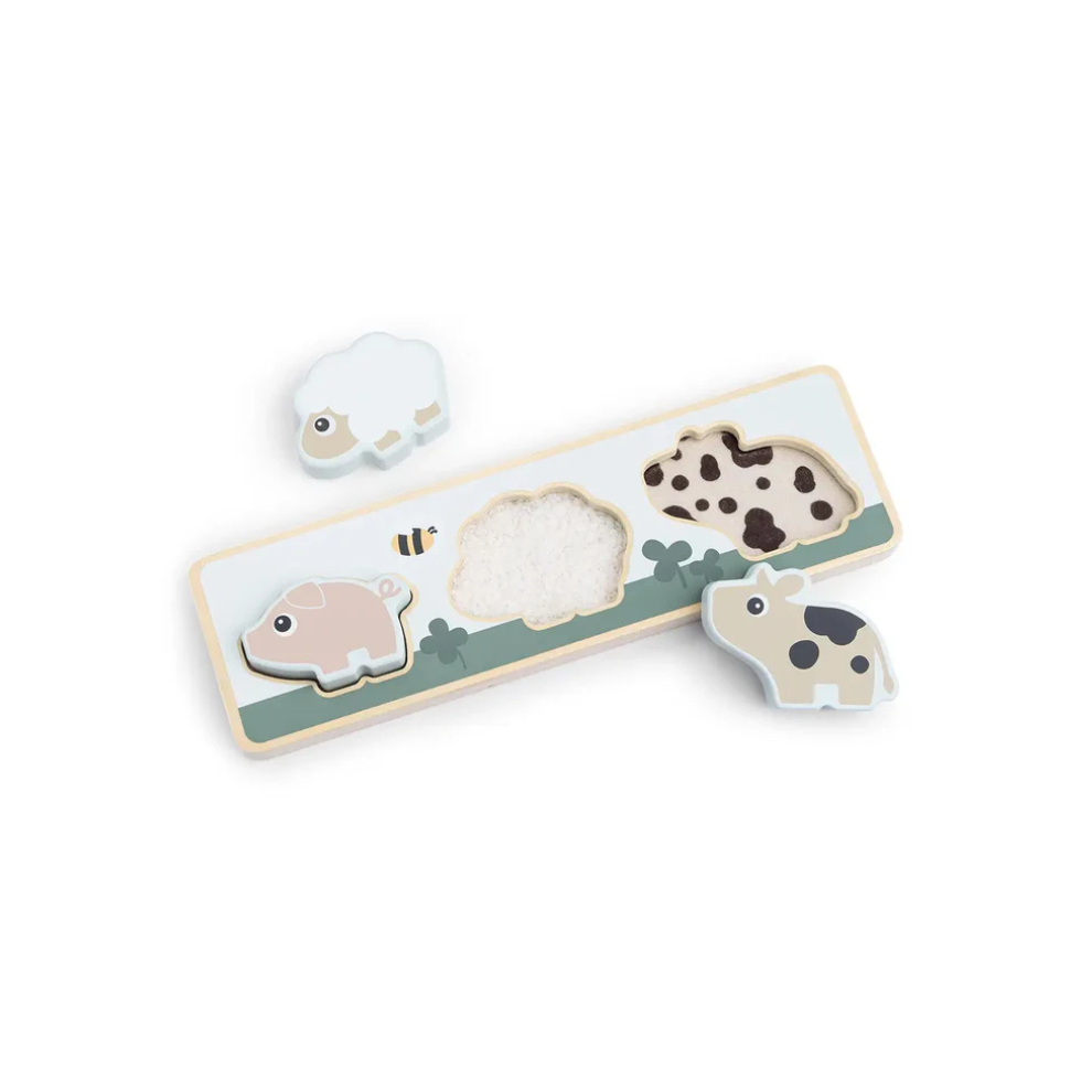 Voel puzzel 12+ - Sensory puzzle - Tiny farm - Colour mix - Done by Deer - productfoto