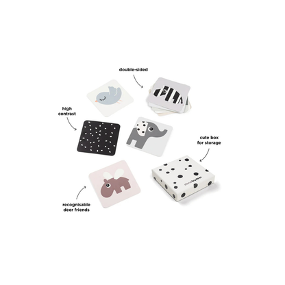 Visual Stimulation Cards - Baby contrast cards 10-pack - Elphee - Colour mix - Done by Deer
