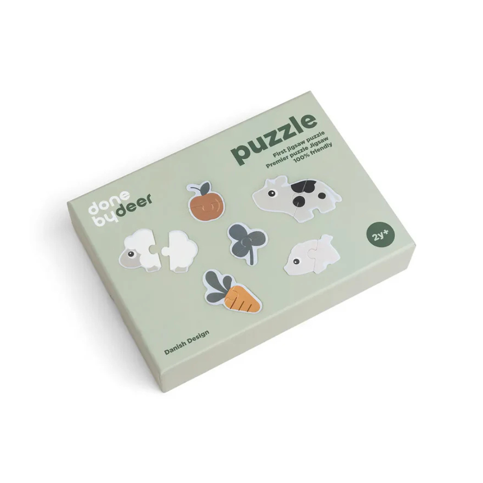 Eerste puzzel - First jigsaw puzzle set - Tiny farm - Colour mix - Done by Deer - verpakking - afbeelding 3