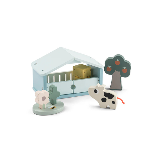 Hölzernes Bauernhof-Set - Tiny Farm Spielset - Dotti - Farbmix - Done by Deer