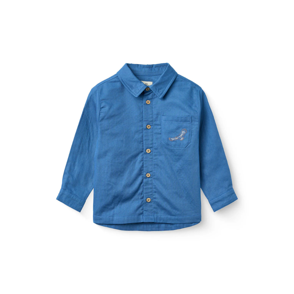 Overhemd top Eagle - Biologisch katoen - Ocean Blue/Kobalt blauw - Copenhagen Colors - productfoto
