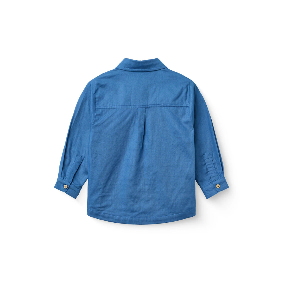 Overhemd top Eagle - Biologisch katoen - Ocean Blue/Kobalt blauw - Copenhagen Colors - productfoto - afbeelding 3