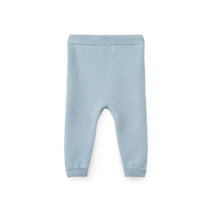 Gebreid broekje - Cotton Baby Leggings -  Biologisch katoen - Blauw/Dusty Blue - Copenhagen Colors
