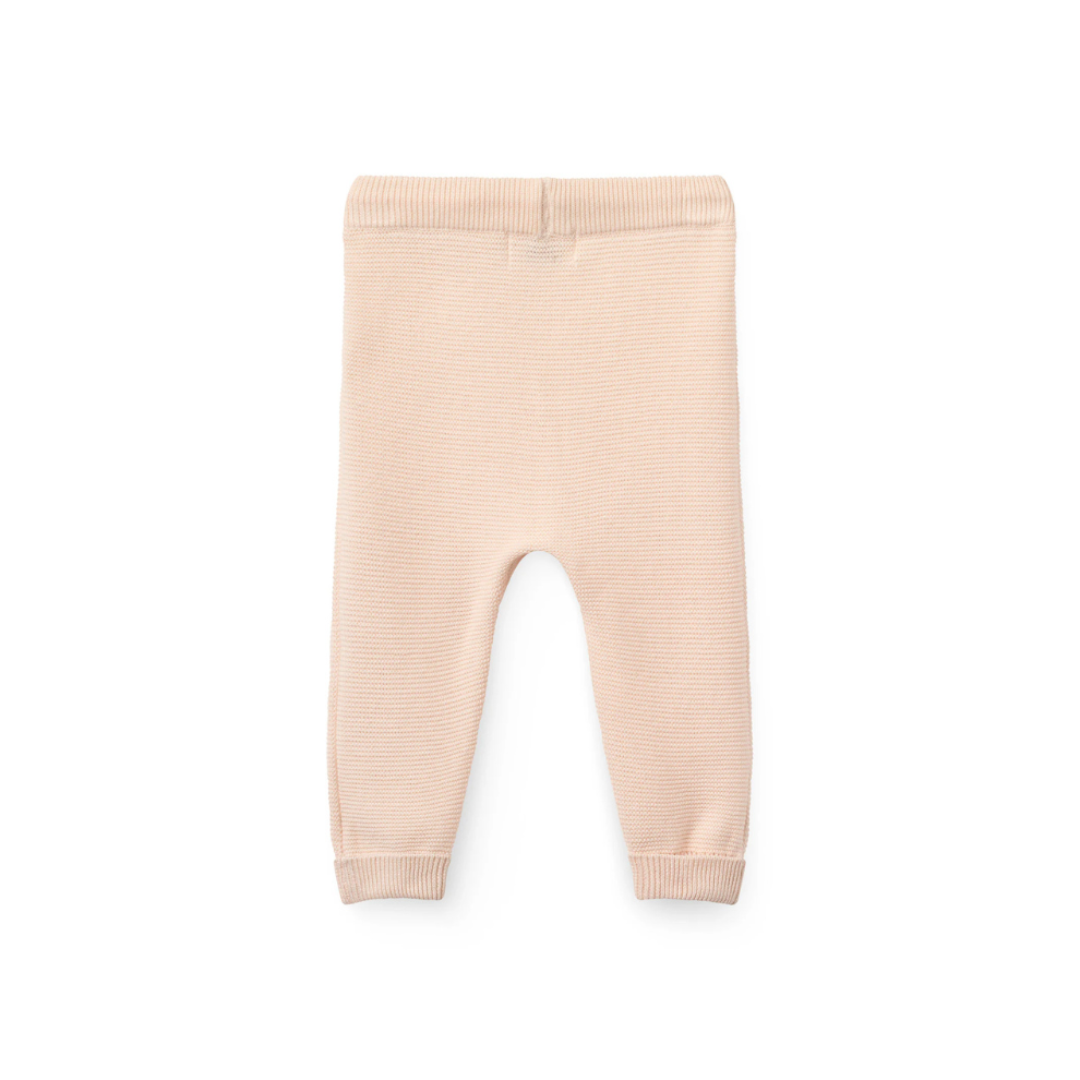 Gebreid broekje - Cotton Baby Leggings - Biologisch katoen - Soft Pink/Roze - Copenhagen Colors - voorkant
