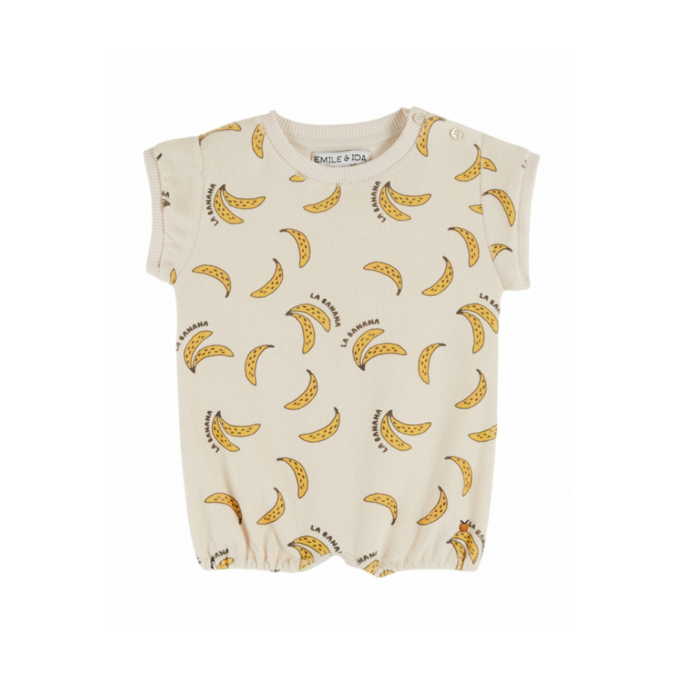 Playsuit Bananen - Frottee - Combibloomer Imprime - Emile et Ida
