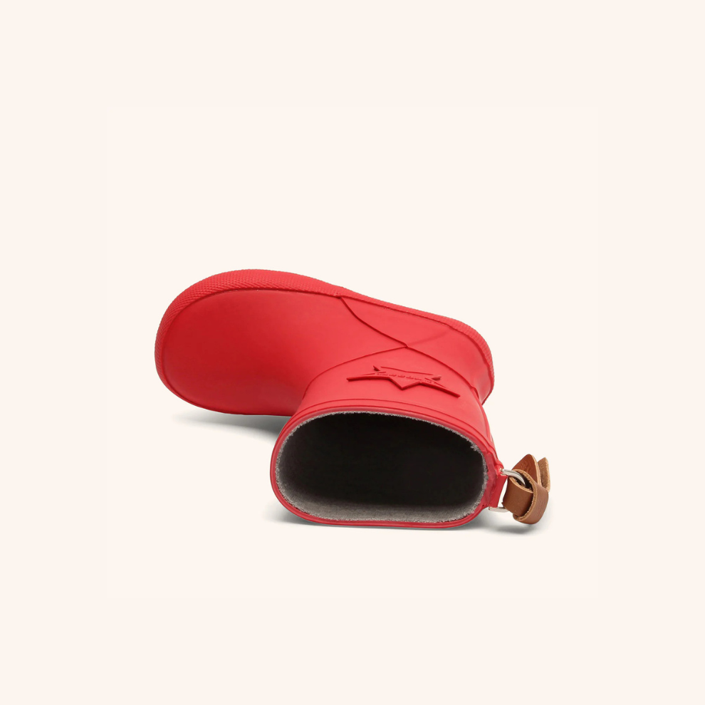 Natural rubber rain boot Star - Red - Bisgaard