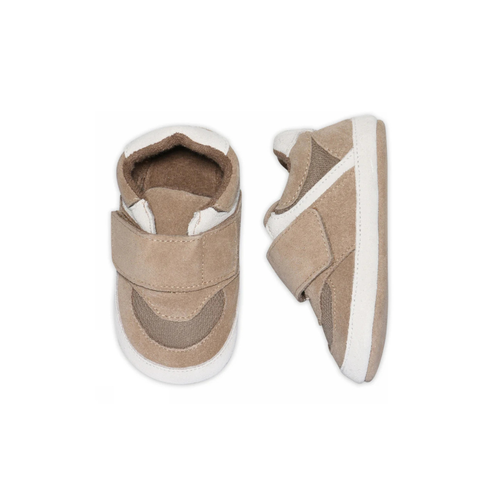 Babyschuhe Sneaker Look - Wildleder & Mesh - Beige/Natur - Melton