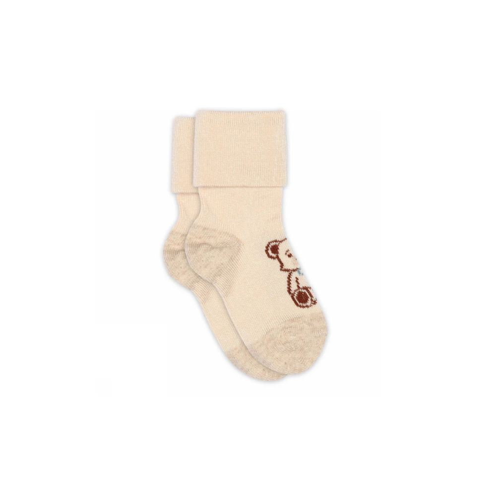Baby socks - Teddy Bear - Bamboo mix - Beige/Ecru - MP Denmark