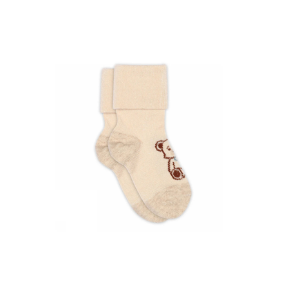 Baby socks - Teddy Bear - Bamboo mix - Beige/Ecru - MP Denmark
