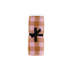 Hydrofiele doek Bianca - Vichy Caramel / lilac - Mousseline katoen - Rose in April - productfoto
