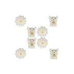 6 Pack Mini Hair Claws - Daisy - Kleine Haarspeldjes - Bloemtjes - Konges Sløjd - productfoto
