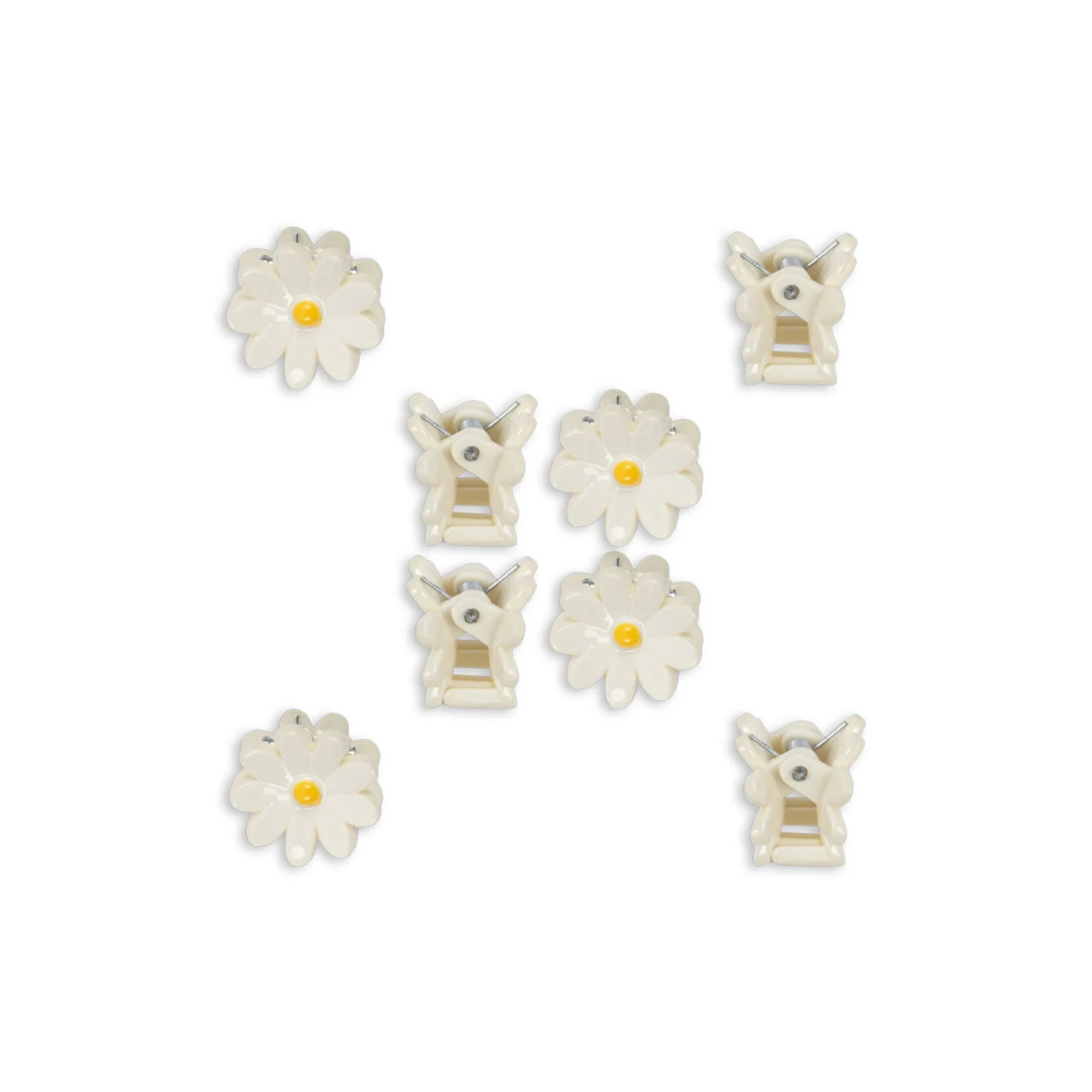6 Pack Mini Hair Claws - Daisy - Small Hair Clips - Flowers - Konges Sløjd