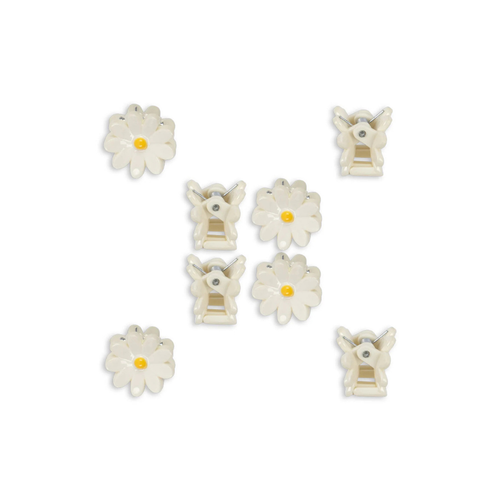 6 Pack Mini Hair Claws - Daisy - Kleine Haarspeldjes - Bloemtjes - Konges Sløjd - productfoto