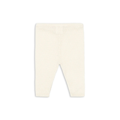 Venti Leggings - Antique White - Fijngebreide Pointelle Broek - Biologisch Katoen - GOTS - Konges Sløjd - achterkant