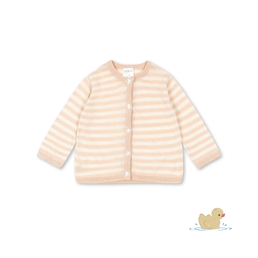 Venti Knit Cardigan - Cameo Rose - Fijngebreid Vestje - Biologisch Katoen - GOTS - Konges Sløjd