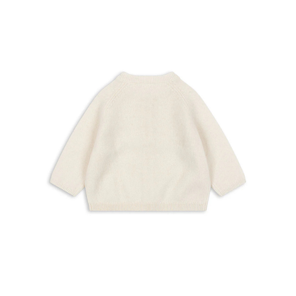 Savora Cardigan - Antique White - Wollen Baby Vestje - Wol - Konges Sløjd - achterkant