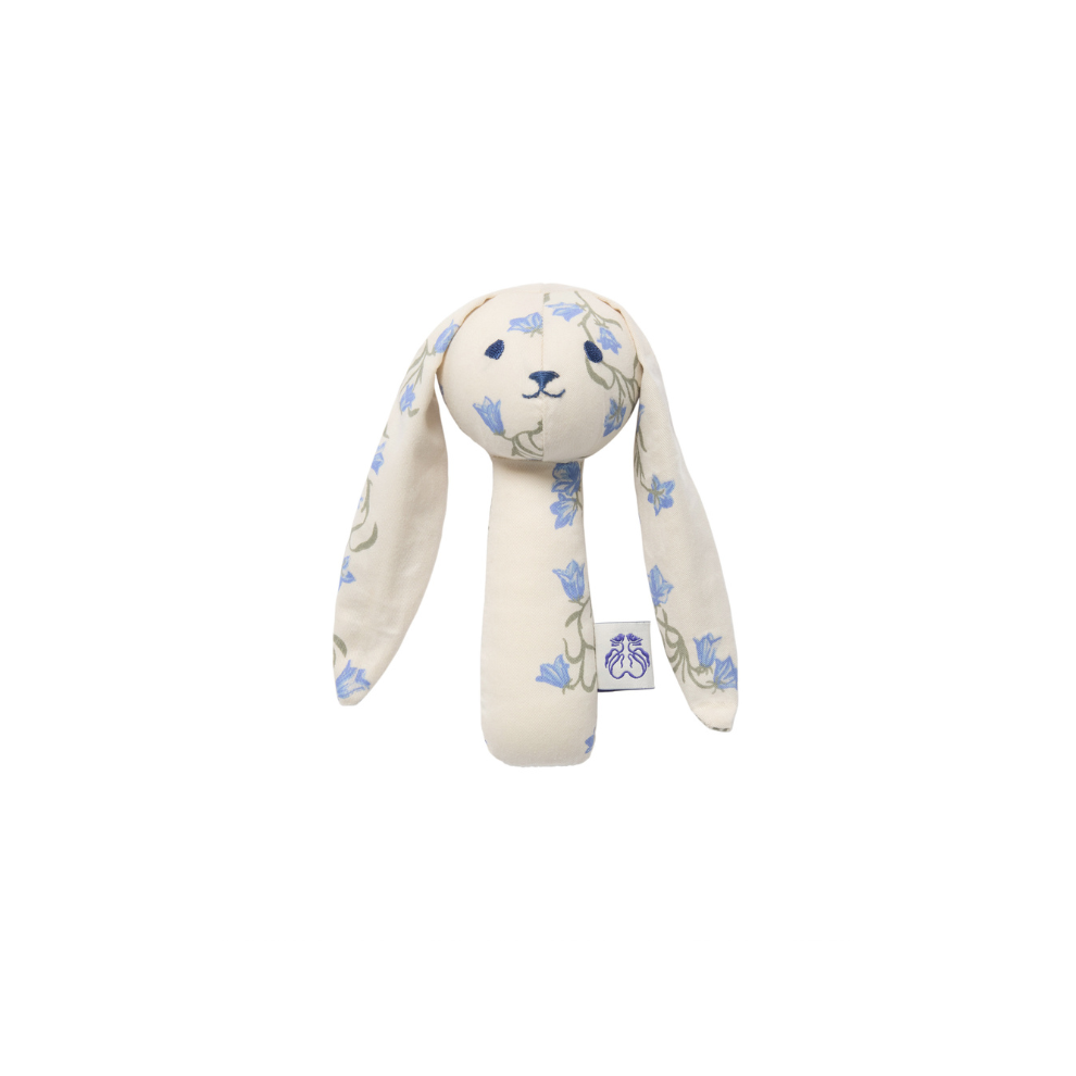 Rabbit rattle - Organic cotton - Bellflower - Garbo&Friends