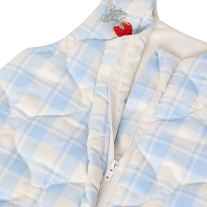 Gesteppter Schlafsack – Plaid Sky Blue – Bio-Baumwolle – Garbo&Friends