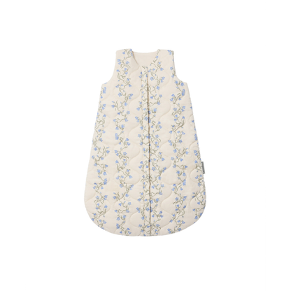 Gesteppter Schlafsack – Bell Flower/Blaues Blumenmuster – Bio-Baumwolle – Garbo&Friends