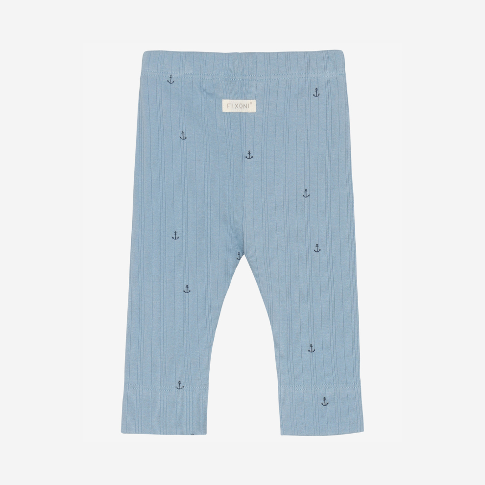 Baby leggings - Organic cotton - Mountain Spring/Blue - Fixoni