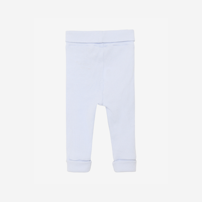 Baby Rib Leggings - Organic Cotton - Arctic Ice - GOTS - Fixoni