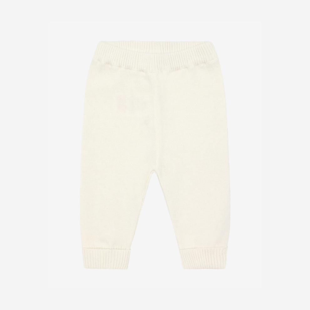 Gebreid broekje - Biologisch katoen - Knit Pants - Antique White - GOTS - Fixoni - productfoto