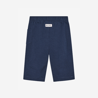Lange Hose - Baumwoll-Musselin & Sweat - Medieval Blue - Pants Muslin - En Fant