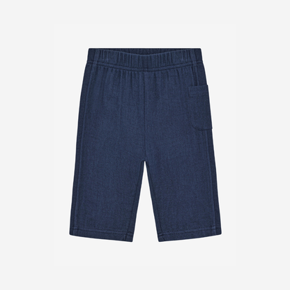 Lange Hose - Baumwoll-Musselin & Sweat - Medieval Blue - Pants Muslin - En Fant