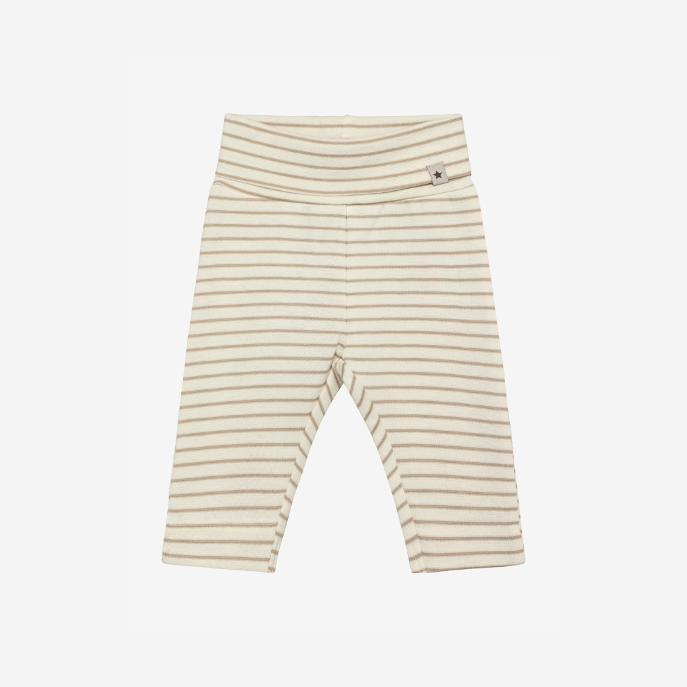 Baby leggings - Organic cotton - Pants YD Stripe - White Pepper - Huttelihut