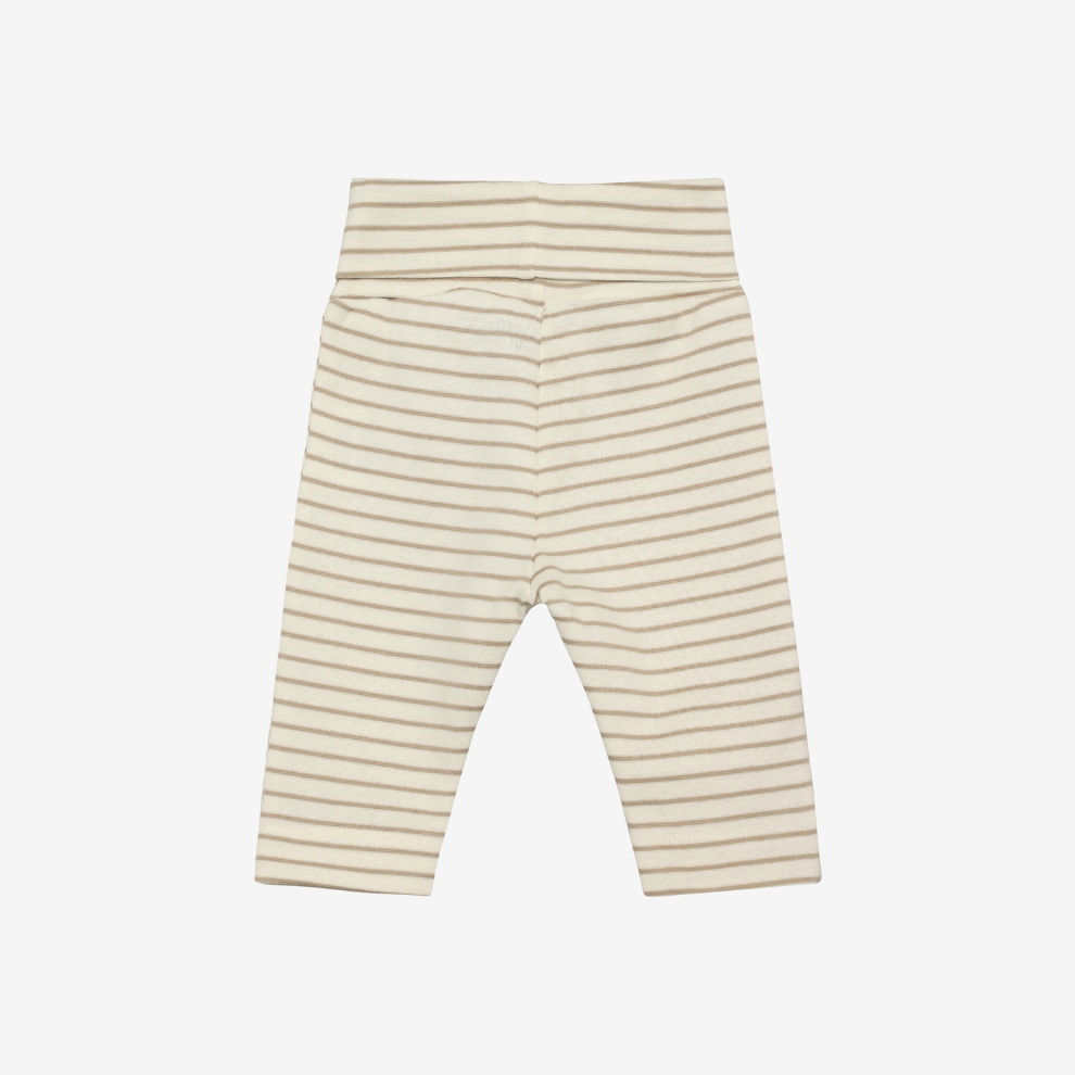 Baby leggings - Organic cotton - Pants YD Stripe - White Pepper - Huttelihut