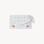 Verschoonmatje To Go Gingham Sky Blue - biologisch katoen - Garbo&Friends