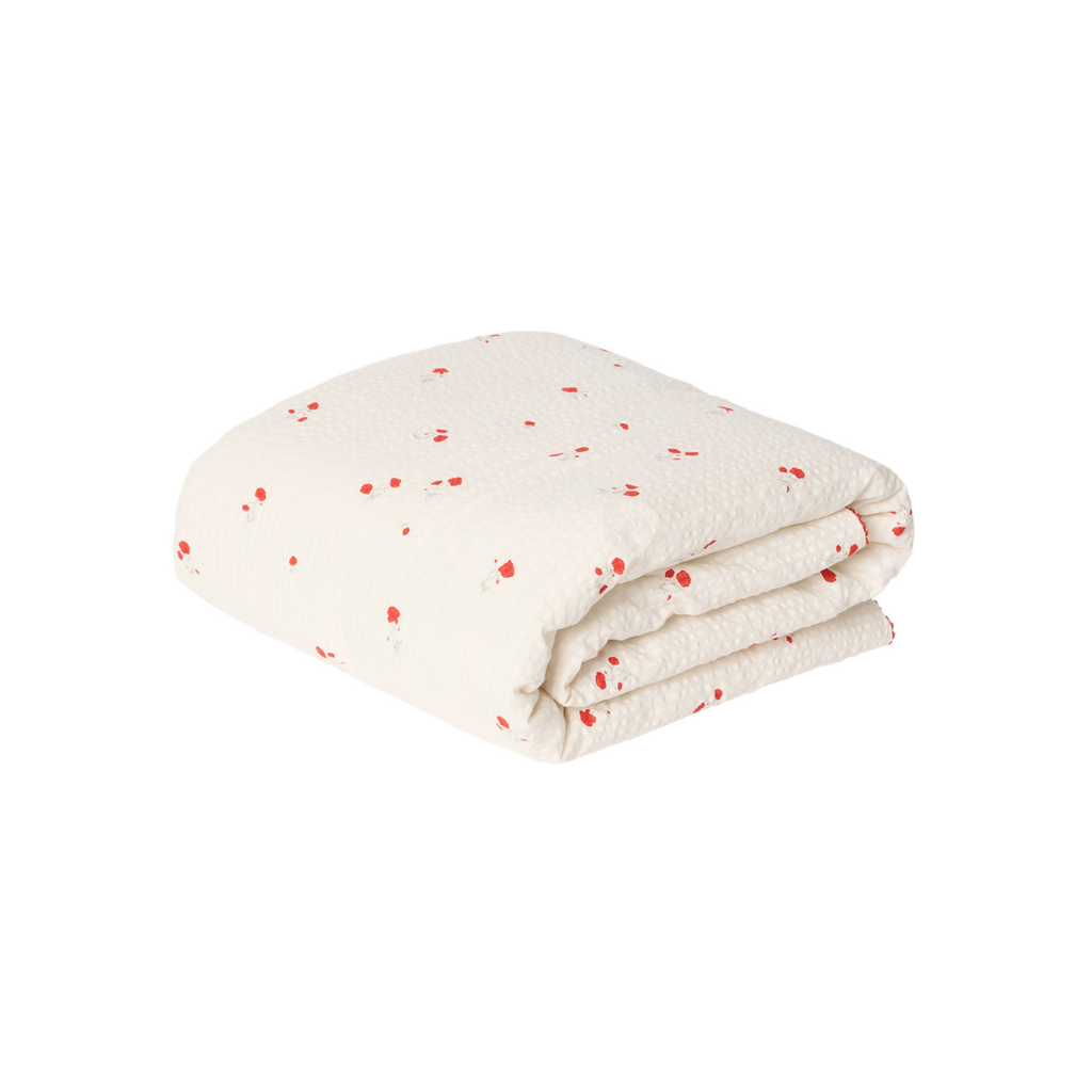 Gewatteerde deken - 100x140 cm - Seersucker Filled Blanket - Poppy - Biologisch katoen - Garbo&Friends - productfoto