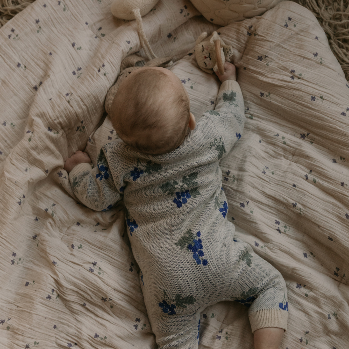 Gewatteerde deken - 100x140cm - Seersucker Filled Blanket - Viola - Garbo&Friends