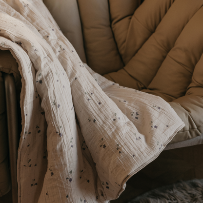 Gewatteerde deken - 100x140cm - Seersucker Filled Blanket - Viola - Garbo&Friends