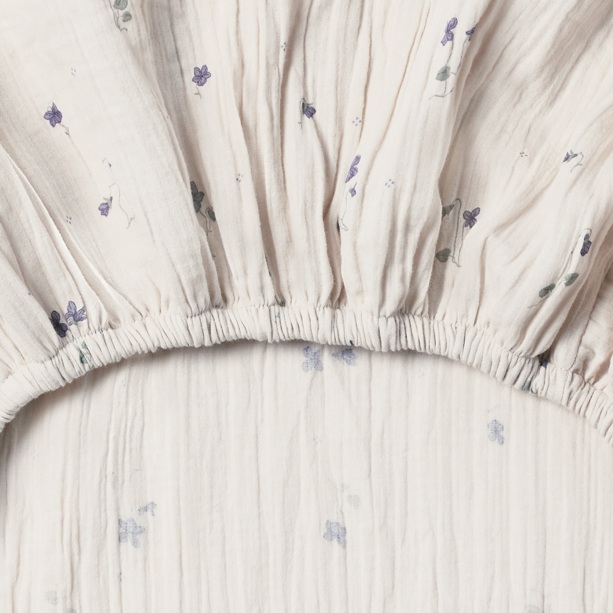 Hoeslaken - Muslin Fitted Sheet Junior - 70x140 - Biologisch katoen mousseline - Viola - Garbo & Friends - Garbo&Friends - productfoto - afbeelding 2