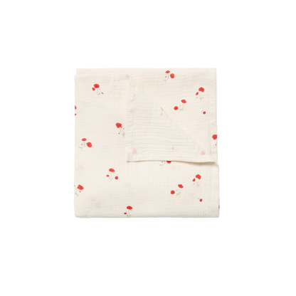 Hydrophilic Cloth 110x110cm - Muslin Swaddle Blanket Poppy - Organic Cotton - Garbo & Friends