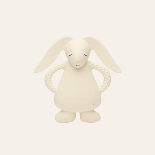 Bijtspeeltje Konijn - Teether Bunny Cream - Natuurrubber - Moonie