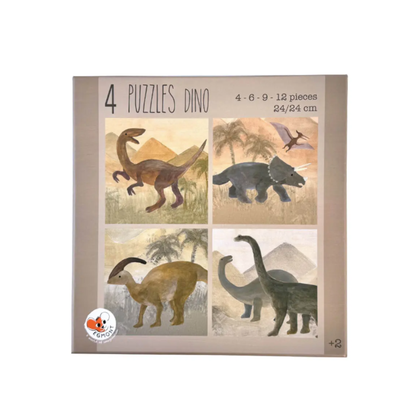 4 Puzzles Dino - 2+ years - FSC cardboard - Egmont Toys