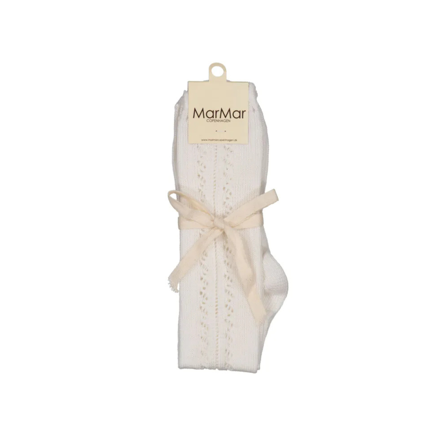 Baby Knee Socks - Cream Pointelle - Cotton - Marmar Copenhagen