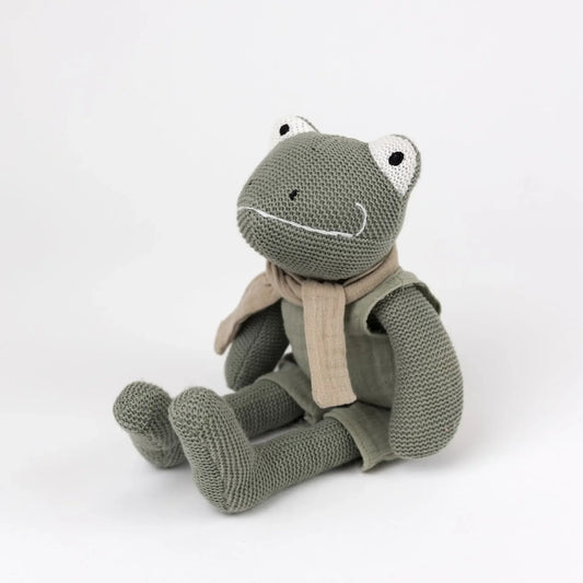 Jeremy the frog - Cotton cuddly toy with rattle - Egmont Toys