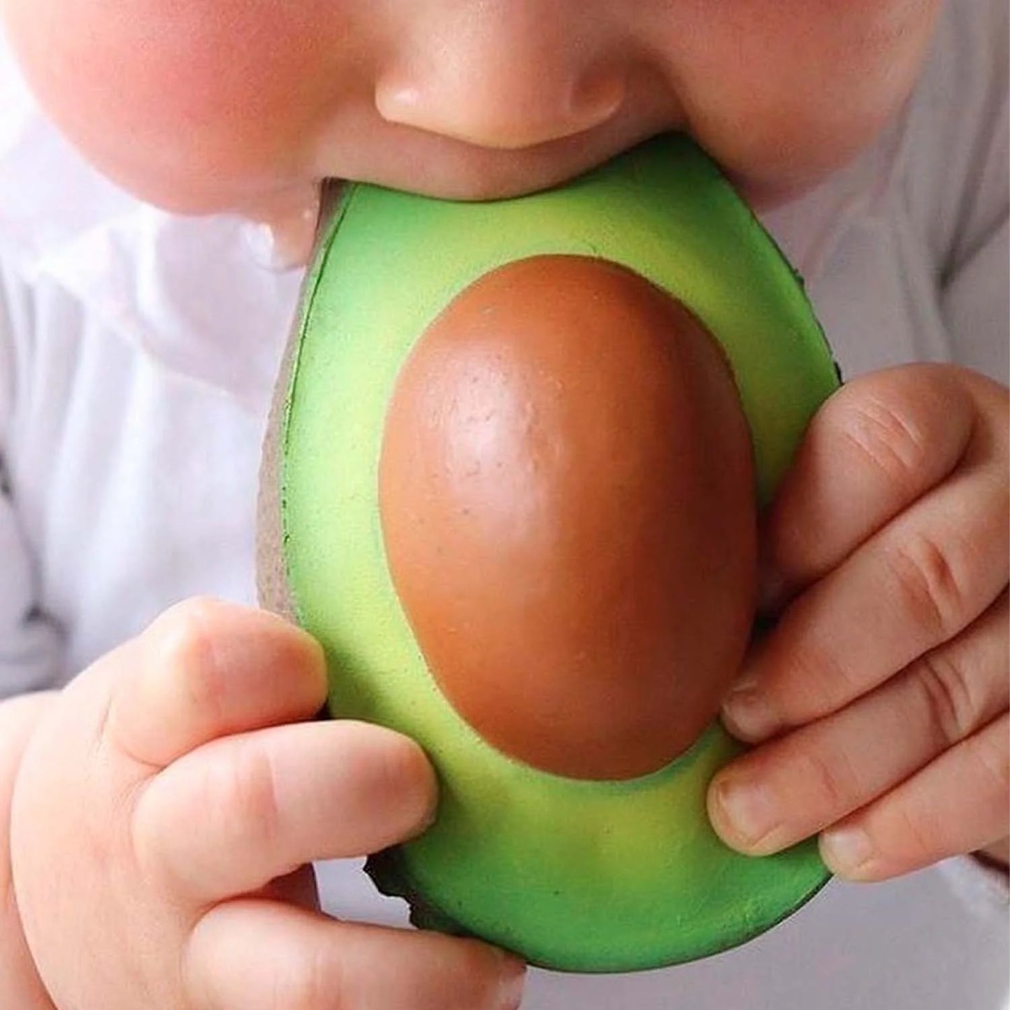 Bijtring & badspeeltje Arnold the Avocado - Natuurrubber - Oli&Carol